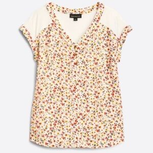 Stitch Fix Fortune + Ivy Mixed Material Top